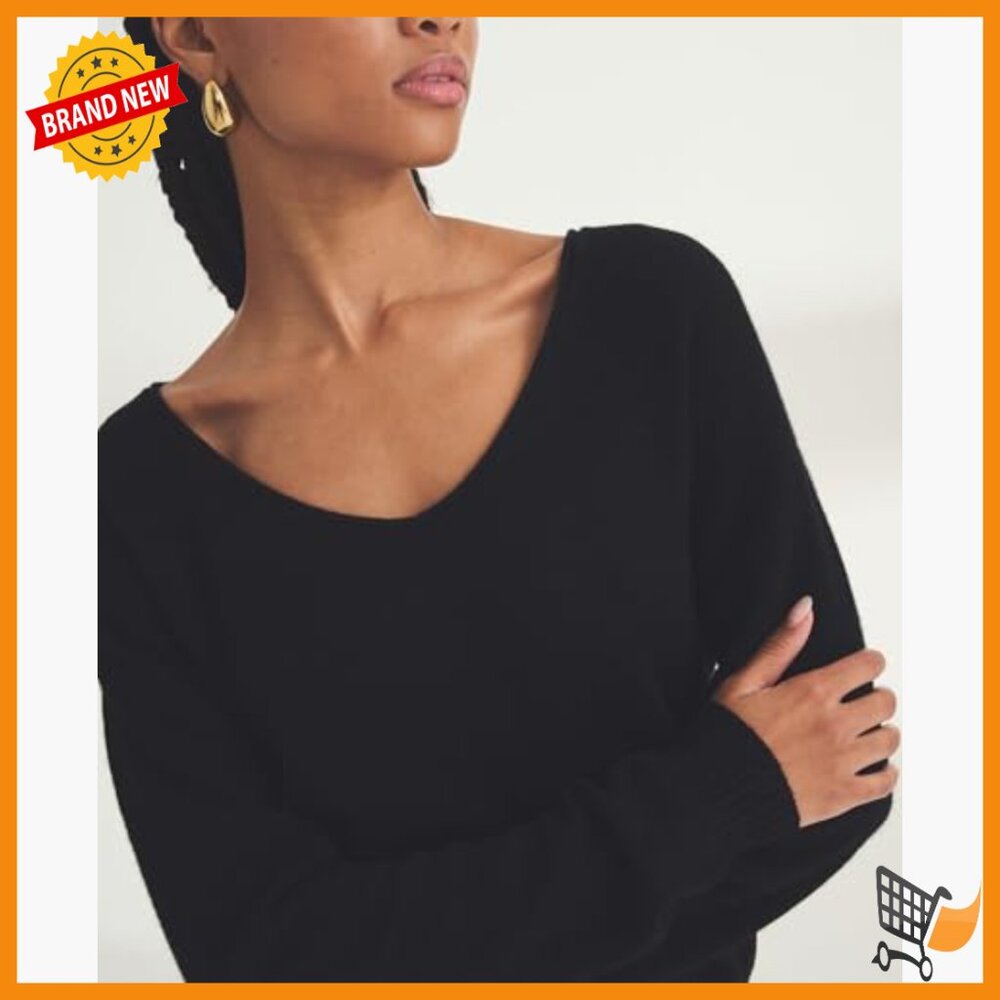 Lightweight Cashmere V-Neck Pullover Sweater Long… - image 4